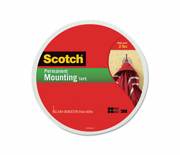 MMM110LONG Foam Mounting Double-Sided Tape, 3/4 Wide x 350 Long By 3M/COMMERCIAL TAPE DIV.