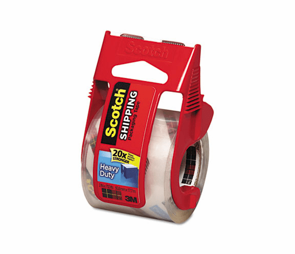 MMM142 3850 Heavy Duty Packaging Tape in Sure Start Dispenser, 1.88" x 22.2 yds, Clear By 3M/COMMERCIAL TAPE DIV.