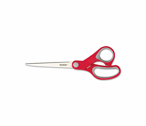 MMM1427 Multi-Purpose Scissors, Pointed, 7" Length, 3-3/8" Cut, Red/Gray By 3M/COMMERCIAL TAPE DIV.