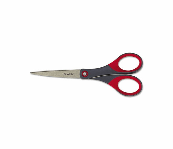MMM1447 Precision Scissors, Pointed, 7" Length, 2-1/2" Cut, Gray/Red By 3M/COMMERCIAL TAPE DIV.