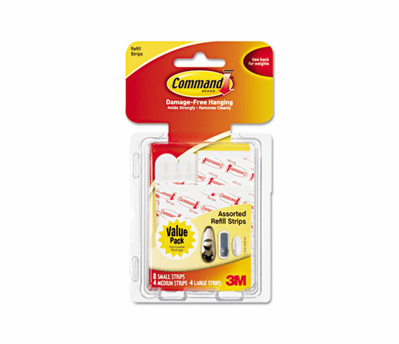 MMM17200CL Assorted Refill Strips, White, 16 Strips/Pack By 3M/COMMERCIAL TAPE DIV.