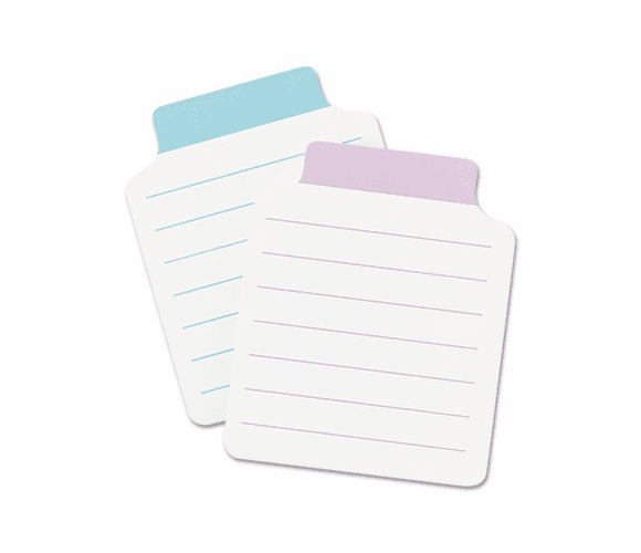 MMM2200PT Super Sticky Removable Note Tabs, 3 3/8 x 2 3/4, 2 pads of 25, Purple, Turquoise By 3M DATA PRODUCTS