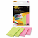 MMM2900PG Removable Label Pads, 1-7/8w x 2-7/8h, Limeade/Pink, 100/Pack By 3M/COMMERCIAL TAPE DIV.