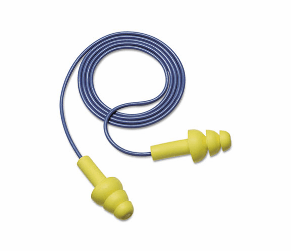 MMM3404004 E-A-R UltraFit Earplugs, Corded, Premolded, Yellow, 100 Pairs/Box By 3M/COMMERCIAL TAPE DIV.