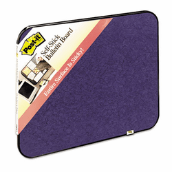 MMM558F4 Self-Stick Framed Bulletin Board, 22 x 18, Blue, Black Frame By 3M/COMMERCIAL TAPE DIV.