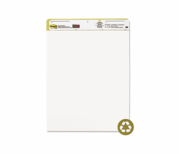 MMM559RP Self-Stick Easel Pads, 25 x 30, White, Recycled, 2 30-Sheet Pads/Carton By 3M/COMMERCIAL TAPE DIV.