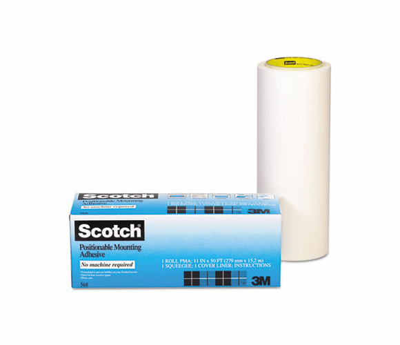 MMM56824 Positionable Mounting Adhesive, 24 in x 50 ft, Clear By 3M/COMMERCIAL TAPE DIV.