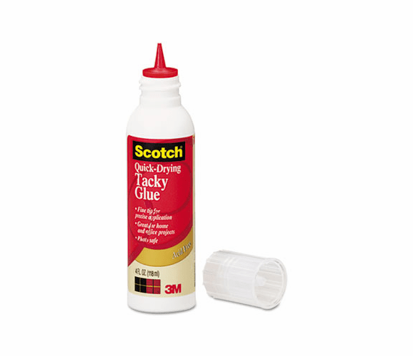MMM6052B Quick-Drying Tacky Glue, 4 oz, Precision Tip By 3M/COMMERCIAL TAPE DIV.