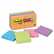 MMM65412SSAN Super Sticky Notes, 3 x 3, Five Electric Glow Colors, 12 90-Sheet Pads/Pack By 3M/COMMERCIAL TAPE DIV.