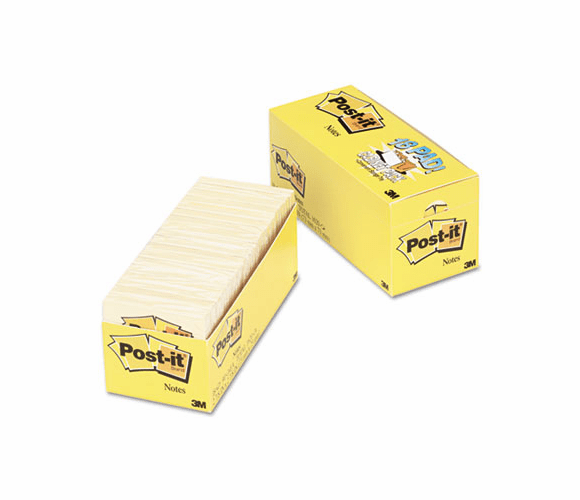 MMM65418CP Cabinet Pack, 3 x 3, Canary Yellow, 18 90-Sheet Pads/Pack By 3M/COMMERCIAL TAPE DIV.