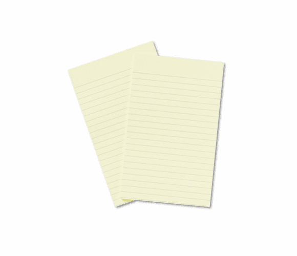 MMM663YW Original Notes, 5 x 8, Lined, Canary Yellow, 2 50-Sheet Pads/Pack By 3M/COMMERCIAL TAPE DIV.