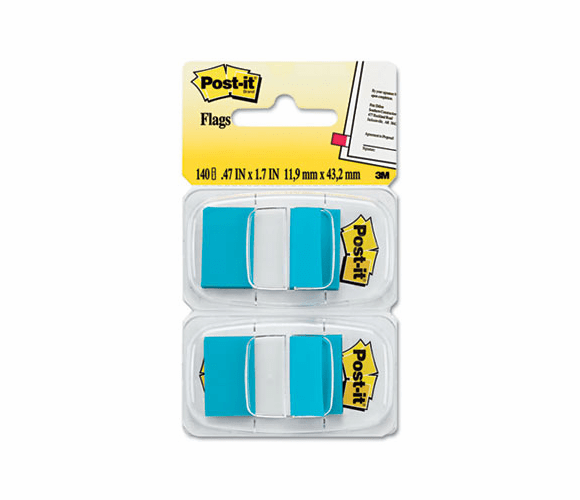 MMM680BB2 Standard Tape Flags in Dispenser, Bright Blue, 100 Flags/Dispenser By 3M/COMMERCIAL TAPE DIV.