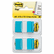 MMM680BB2 Standard Tape Flags in Dispenser, Bright Blue, 100 Flags/Dispenser By 3M/COMMERCIAL TAPE DIV.