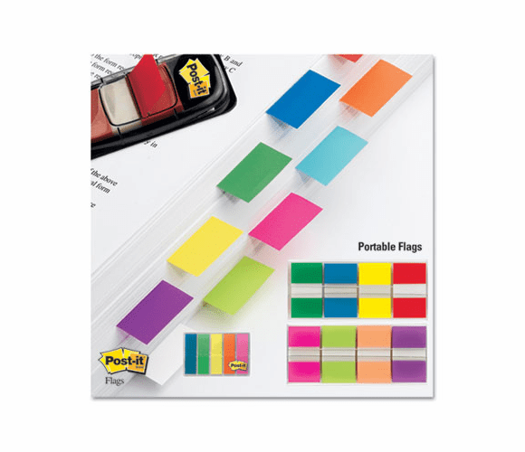 MMM680BE2 Standard Tape Flags in Dispenser, Blue, 100 Flags/Dispenser By 3M/COMMERCIAL TAPE DIV.