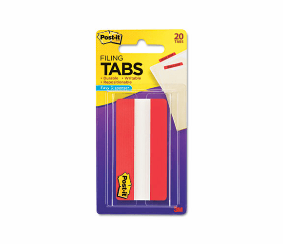 MMM68620R3IN Durable Tabs, Red, 3 x 1 1/2, 20/PK By 3M/COMMERCIAL TAPE DIV.