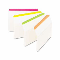 MMM686A1BB Durable Hanging File Tabs, 2 x 1 1/2, Striped, Assorted Colors, 24/Pack By 3M/COMMERCIAL TAPE DIV.