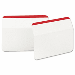 MMM686A50RD Durable Hanging File Tabs, 2 x 1 1/2, Striped, Red, 50/Pack By 3M/COMMERCIAL TAPE DIV.