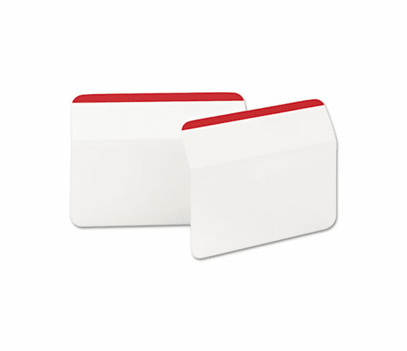 MMM686A50RD Durable Hanging File Tabs, 2 x 1 1/2, Striped, Red, 50/Pack By 3M/COMMERCIAL TAPE DIV.