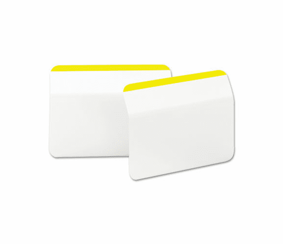 MMM686A50YW Durable Hanging File Tabs, 2 x 1 1/2, Striped, Yellow, 50/Pack By 3M/COMMERCIAL TAPE DIV.