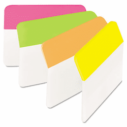 MMM686APLOY Hanging File Tabs, 2 x 1 1/2, Solid, Angled, Assorted Bright, 24/PK By 3M/COMMERCIAL TAPE DIV.