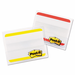 MMM686F24RYT Durable File Tabs, 2 x 1 1/2, Striped, Red/Yellow, 24/pk By 3M/COMMERCIAL TAPE DIV.