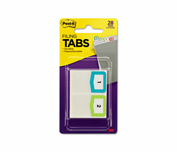 MMM686NMBR Preprinted File Tabs, 1 3/4 x 1 1/2, Numbers 1-12, 28/Pack By 3M/COMMERCIAL TAPE DIV.
