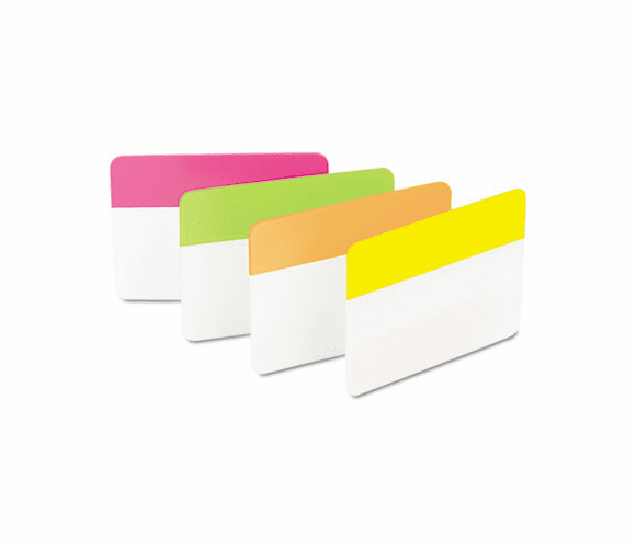 MMM686PLOY Hanging File Tabs, 2 x 1 1/2, Solid, Flat, Assorted Bright, 24/PK By 3M/COMMERCIAL TAPE DIV.