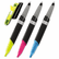 MMM691HLP3BLK Flag Pen/Highlighter, BE/PK/YW, Black Contemp Barrel, Chisel, 3/Pk By 3M/COMMERCIAL TAPE DIV.