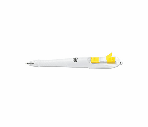 MMM692P2BLACK Ballpoint Retractable Pen with 50 Flags, Black Ink, Medium, 2 per Pack By 3M/COMMERCIAL TAPE DIV.