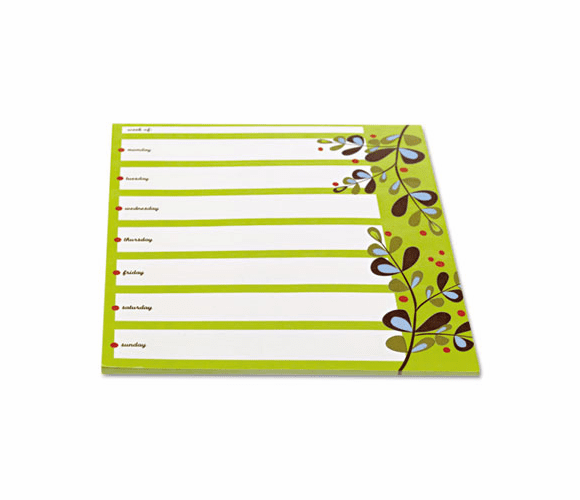 MMM7378P1CG Super Sticky Notes Weekly Planner, 7 x 8, Lined, 26 Sheets/Pad, 1 Pad/Pack By 3M/COMMERCIAL TAPE DIV.