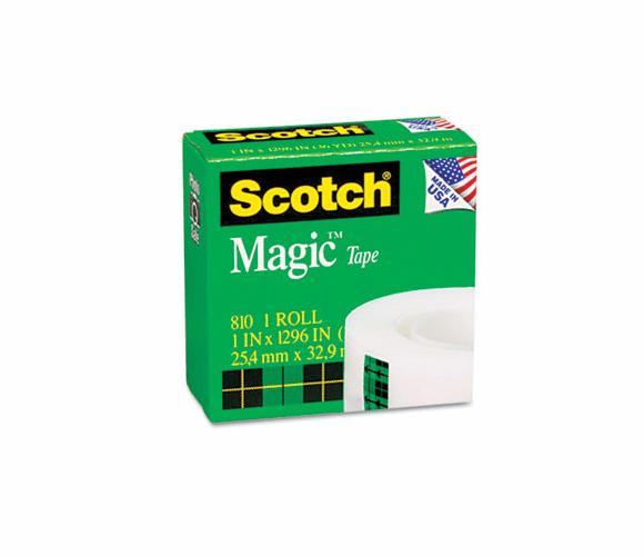 MMM81011296 Magic Tape, 1" x 1296", 1" Core, Clear By 3M/COMMERCIAL TAPE DIV.
