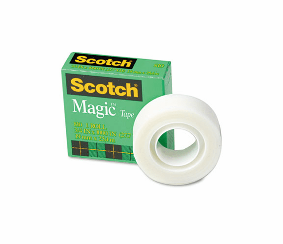 MMM8101K Magic Tape, 3/4" x 1000", 1" Core, Clear By 3M/COMMERCIAL TAPE DIV.