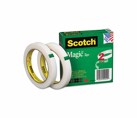 MMM8102P1272 Magic Tape, 1/2" x 2592", 3" Core By 3M/COMMERCIAL TAPE DIV.