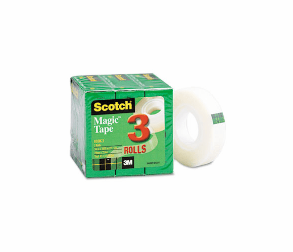 MMM810K3 Magic Tape Refill, 3/4" x 1000", 3/Pack By 3M/COMMERCIAL TAPE DIV.