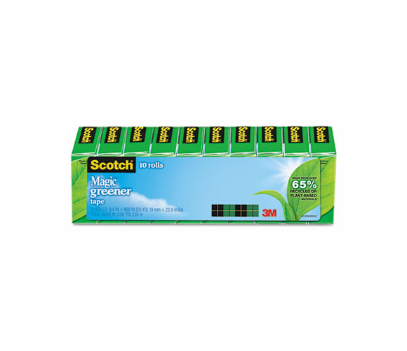 MMM81210P Magic Greener Tape, 3/4" x 900", 1" Core, 10 Rolls/Pack By 3M/COMMERCIAL TAPE DIV.