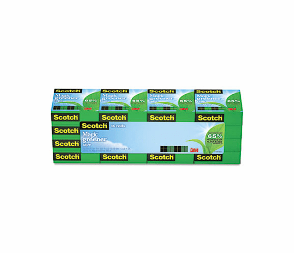 MMM81216P Magic Greener Tape, 3/4" x 900", 1" Core, 16 Rolls/Pack By 3M/COMMERCIAL TAPE DIV.