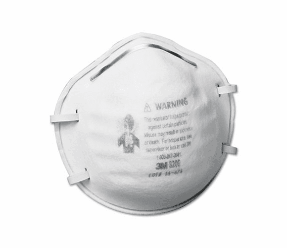 MMM8200 N95 Particle Respirator 8200 Mask, 20/Box By 3M/COMMERCIAL TAPE DIV.
