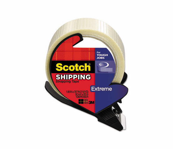 MMM8959RD Bi-Directional Filament Tape, 1.88" x 21 yards, 3" Core By 3M/COMMERCIAL TAPE DIV.