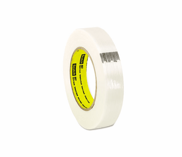 MMM8971 Filament Tape, 1" x 60 yards, 3" Core, Clear By 3M/COMMERCIAL TAPE DIV.