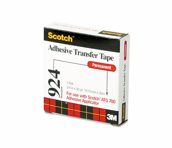 MMM92434 Adhesive Transfer Tape Roll, 3/4 Wide x 36 Yards By 3M/COMMERCIAL TAPE DIV.