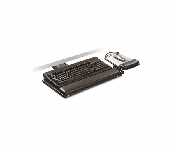 MMMAKT180LE Sit/Stand Easy Adjust Keyboard Tray, Black By 3M/COMMERCIAL TAPE DIV.