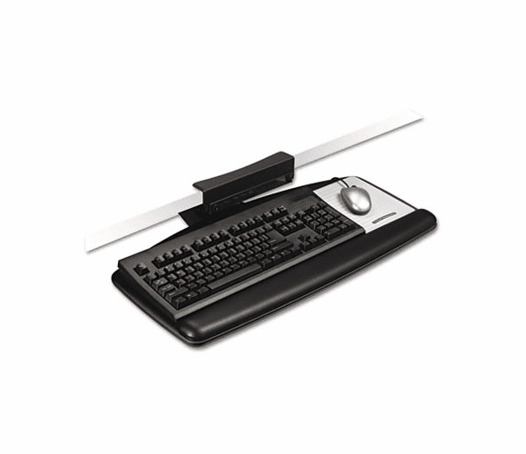 MMMAKT65LE Tool-Free Install Keyboard Tray, 25-1/2 x 11-1/2, Black By 3M/COMMERCIAL TAPE DIV.