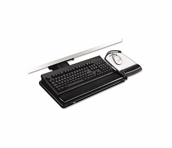 MMMAKT80LE Knob Adjust Keyboard Tray, 19-1/2 x 10-1/2, Black By 3M/COMMERCIAL TAPE DIV.