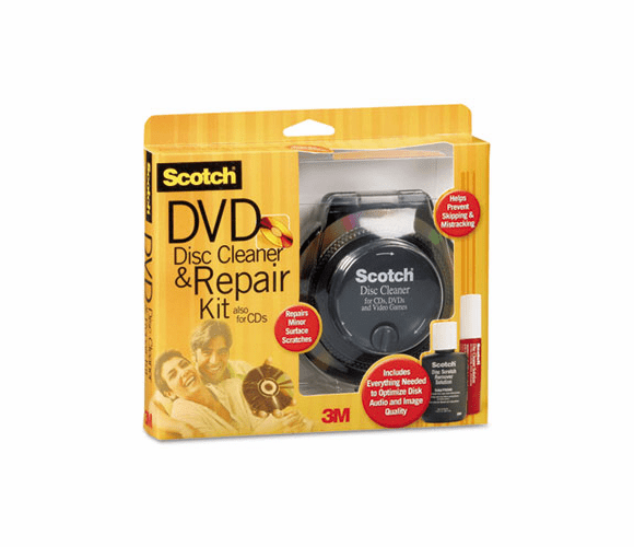 MMMAV1160 Scotch CD/DVD Disc Cleaner & Repair Kit/Solut