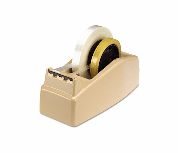 MMMC22 Two-Roll Desktop Tape Dispenser, 3" core, High-Impact Plastic, Beige By 3M/COMMERCIAL TAPE DIV.