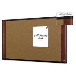 MMMC3624MY Cork Bulletin Board, 36 x 24, Mahogany Frame By 3M/COMMERCIAL TAPE DIV.
