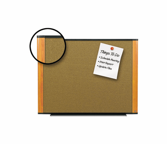 MMMC4836LC Cork Bulletin Board, 48 x 36, Light Cherry Frame By 3M/COMMERCIAL TAPE DIV.