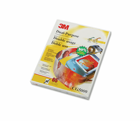 MMMCG5000 Dual-Purpose Transparency Film, Letter, Clear, 50/Box By 3M/COMMERCIAL TAPE DIV.