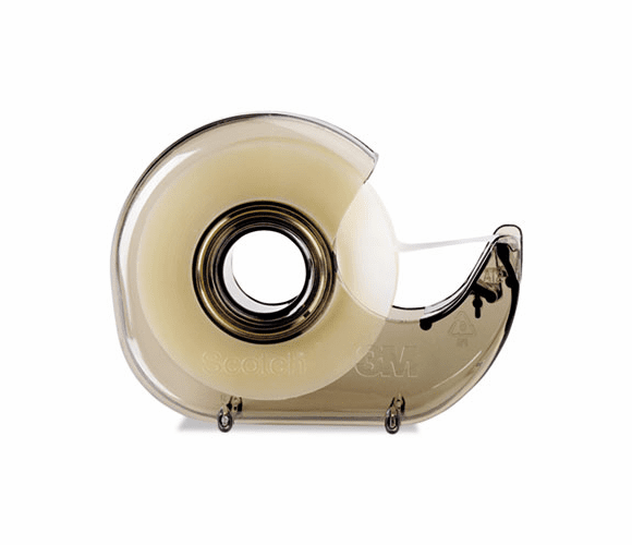 MMMH127 H127 Refillable Handheld Tape Dispenser, 1" core, Plastic/Metal, Smoke By 3M/COMMERCIAL TAPE DIV.