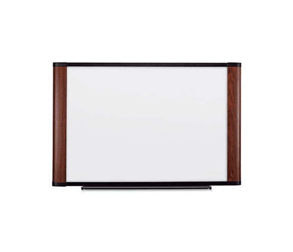 MMMM4836MY Melamine Dry Erase Board, 48 x 36, Mahogany Frame By 3M/COMMERCIAL TAPE DIV.